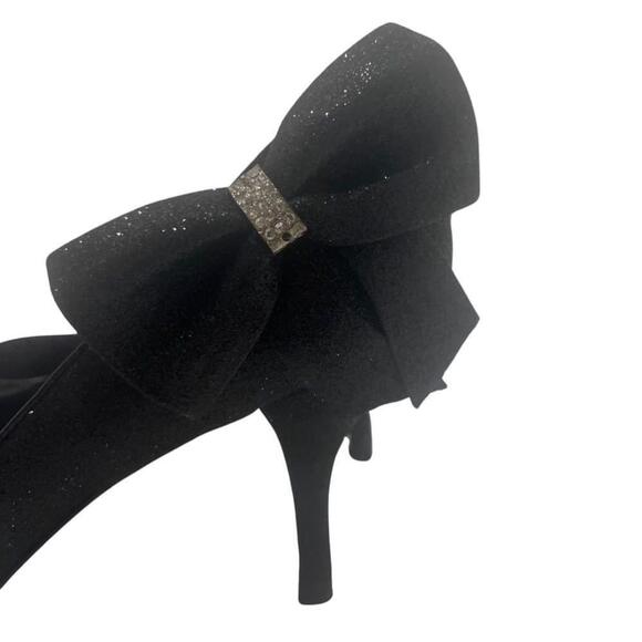 BNIB Roberto Vianni sparkle open toe heels with rhinestones bow 💎 - Picture 4 of 7